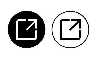 Dış bağlantı simgesi seti. bağlantı simgesi vektörü. hiper bağlantı sembolü