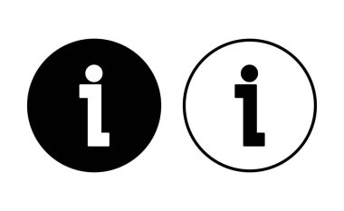 Bilgi simgesi simgesi ayarlandı. ikon vektörü hakkında. Faq simgesi