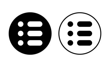 Menü Simgesi ayarlandı. Web menü simgesi. Hamburger menüsü sembolü