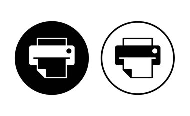 Yazdırma simgesi seti. yazıcı simgesi vektörü. 