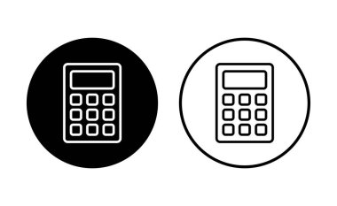 Hesap makinesi simgesi seti. Hesap makinesi simgesi. hesap makinesi vektörü