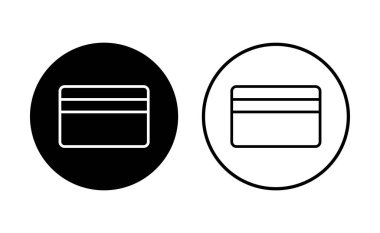 Kredi kartı simgesi seti. Kredi kartı ödeme simgesi vektörü