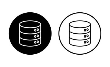 Veritabanı simgesi seti. veritabanı vektörü simgesi