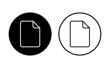 Belge simgesi ayarlandı. Kağıt ikonu. Dosya Simgesi