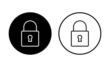 Kilit simgesi ayarlandı. Asma kilit ikon vektörü. Şifreleme simgesi. Güvenlik sembolü