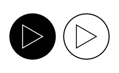 Simge setini çal. Düğme vektör simgesini çal