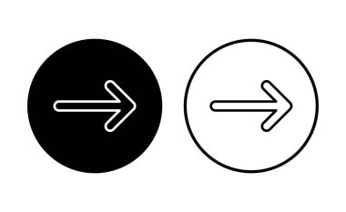 Ok simgesi ayarlandı. Ok sembolü. Web tasarımınız için ok işareti.