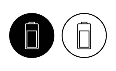 Batarya simgesi ayarlandı. Şarj seviyesi. pil yükleme simgesi