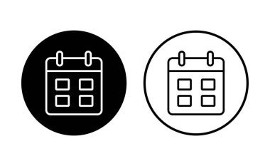 Takvim simgesi ayarlandı. Takvim sembolü. takvim vektör simgesi