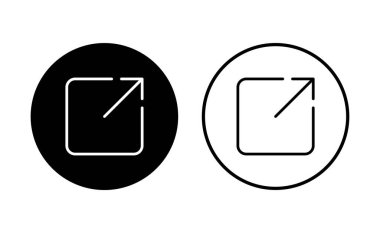 Dış bağlantı simgesi seti. bağlantı simgesi vektörü. hiper bağlantı sembolü