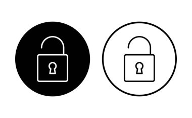 Kilit simgesi ayarlandı. Asma kilit ikon vektörü. Şifreleme simgesi. Güvenlik sembolü