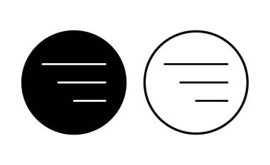 Menü Simgesi ayarlandı. Web menü simgesi. Hamburger menüsü sembolü