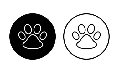 Paw simgesi hazır. Pençe izi ikon vektörü. köpek ya da kedi pençesi