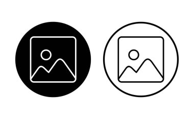 Resim simgesi seti. fotoğraf galerisi simgesi