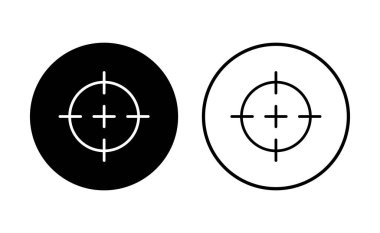 Hedef simgesi ayarlandı. hedef simge vektörü. hedef pazarlama simgesi vektörü