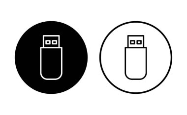 Usb simgesi ayarlandı. Flash disk simgesi vektörü