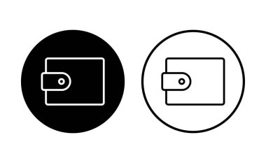 Cüzdan simgesi ayarlandı. cüzdan vektör simgesi