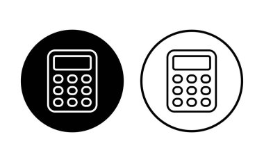 Hesap makinesi simgesi seti. Hesap makinesi simgesi. hesap makinesi vektörü