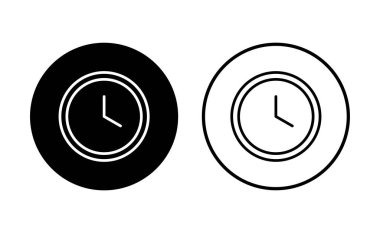 Saat simgesi ayarlandı. Zaman simgesi vektörü. simge simgesini izle