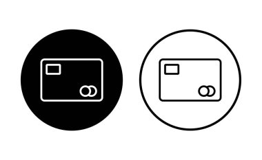 Kredi kartı simgesi seti. Kredi kartı ödeme simgesi vektörü