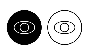 Göz simgesi ayarlandı. Göz vektör simgesi. Bak ve Görüş simgesi. 