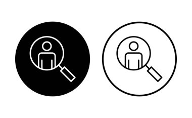 Simge kiralama seti. Arama işi boşluk simgesi. İnsan kaynakları konsepti. İşe alım.