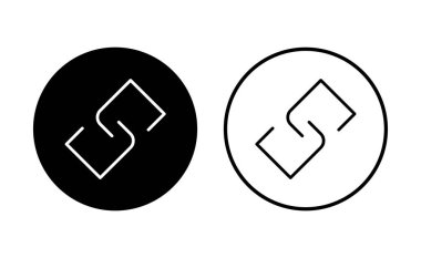 Bağlantı simgesi ayarlandı. Hiper bağlantı zinciri sembolü.