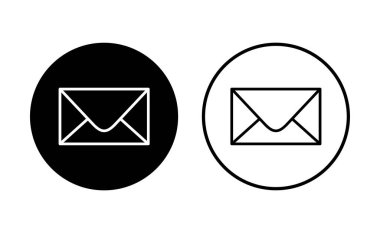 Posta simgesi seti. e- posta simgesi vektörü. E- posta simgesi. Zarf illüstrasyonu