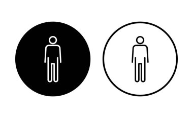 Erkek simgesi seti. Erkek ikon vektörü. insan sembolü