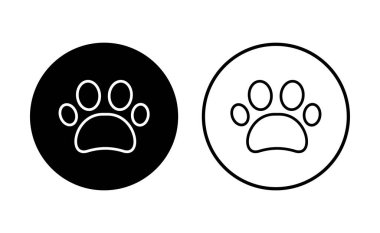 Paw simgesi hazır. Pençe izi ikon vektörü. köpek ya da kedi pençesi