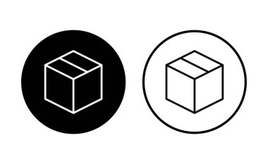 Kutu simgesi seti. kutu vektör simgesi, paket, paket