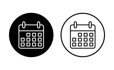 Takvim simgesi ayarlandı. Takvim sembolü. takvim vektör simgesi