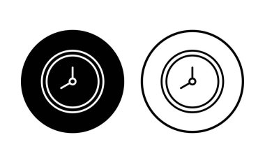 Saat simgesi ayarlandı. Zaman simgesi vektörü. simge simgesini izle