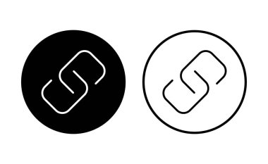 Bağlantı simgesi ayarlandı. Hiper bağlantı zinciri sembolü.