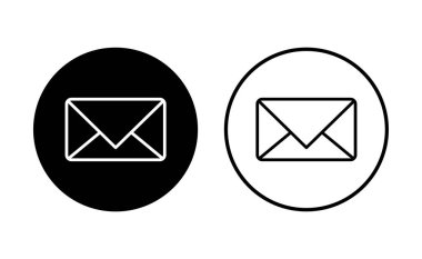 Posta simgesi seti. e- posta simgesi vektörü. E- posta simgesi. Zarf illüstrasyonu