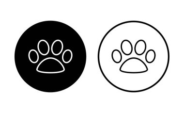 Paw simgesi hazır. Pençe izi ikon vektörü. köpek ya da kedi pençesi