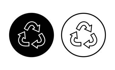 Geri dönüşüm simgesi seti. Vektör simgesi geri dönüşümü.