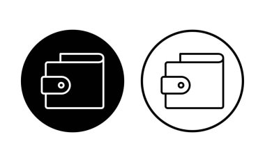 Cüzdan simgesi ayarlandı. cüzdan vektör simgesi