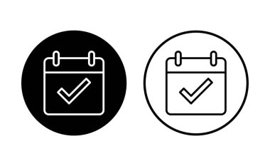 Takvim simgesi ayarlandı. Takvim sembolü. takvim vektör simgesi