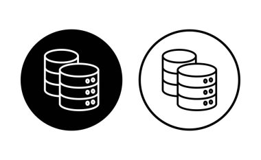 Veritabanı simgesi seti. veritabanı vektörü simgesi