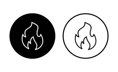 İkon ateşlendi. ateş vektör simgesi