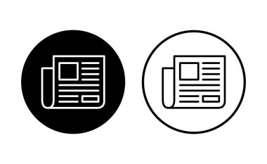 Gazete simgesi seti. haber kağıdı vektör işareti