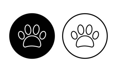Paw simgesi hazır. Pençe izi ikon vektörü. köpek ya da kedi pençesi