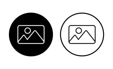 Resim simgesi seti. fotoğraf galerisi simgesi