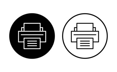 Yazdırma simgesi seti. yazıcı simgesi vektörü. 