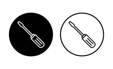 Tornavida simgesi seti. araçlar simgesi vektörü