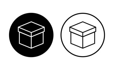 Kutu simgesi seti. kutu vektör simgesi, paket, paket