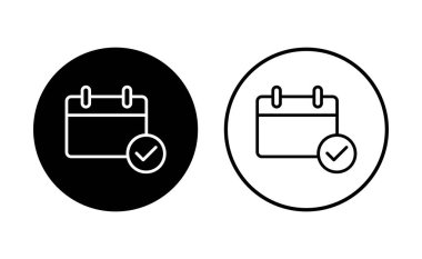 Takvim simgesi ayarlandı. Takvim sembolü. takvim vektör simgesi
