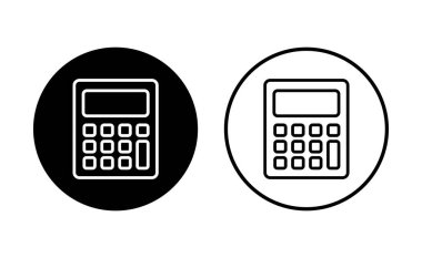 Hesap makinesi simgesi seti. Hesap makinesi simgesi. hesap makinesi vektörü