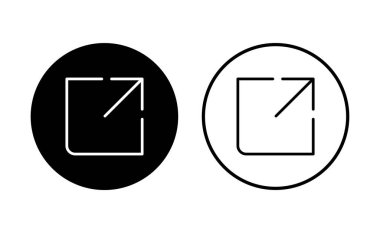 Dış bağlantı simgesi seti. bağlantı simgesi vektörü. hiper bağlantı sembolü